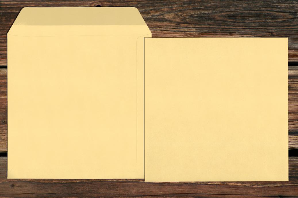 Versandtaschen 220x220 mm Nassklebend Chamois 120 g/qm